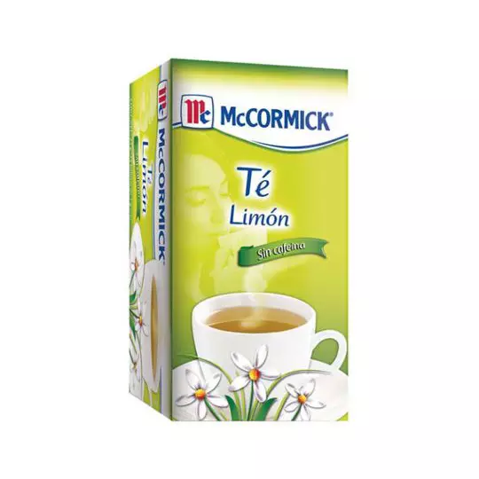 Té limón McCormick caja con 25 sobres.