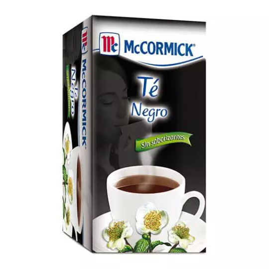 Té negro McCormick caja con 25 sobres.
