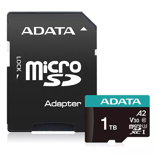 MEMORIA FLASH ADATA V30, 1TB MICROSDXC UHS-I CLASE 10, CON ADAPTADOR