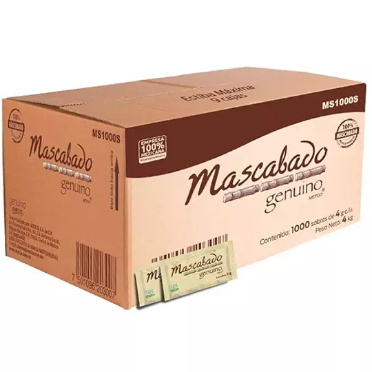 AZUCAR MASCABADO METCO CAJA CON 1000 SOBRES