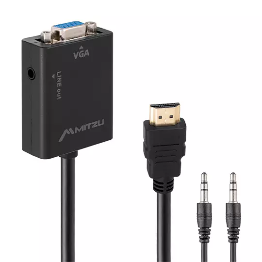 Convertidor MITZU de entrada HDMI a VGA con salida de audio
