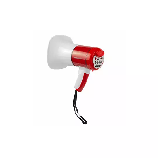 Megáfono recargable MITZU con entradas USB, micro SD, rec, sirena de 30w
