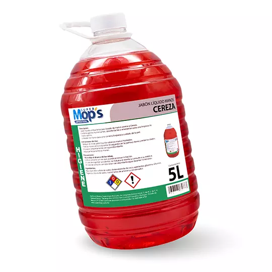 Jabon para manos Super mops aroma cereza5 Lt. 2