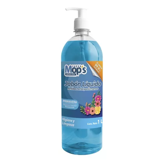 Jabon para manos antibacterial Super mops aroma primavera 1 Lt. 2