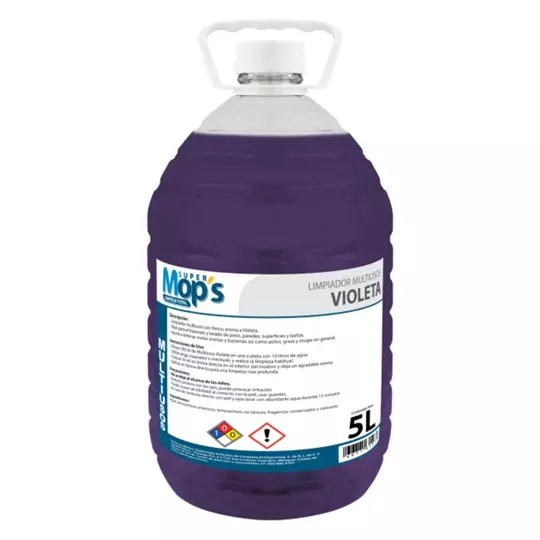 Limpiador multiusos Super mops violeta 5 Lt.