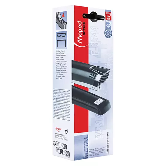Engrapadora essentials tira completa Maped  metálica color negro