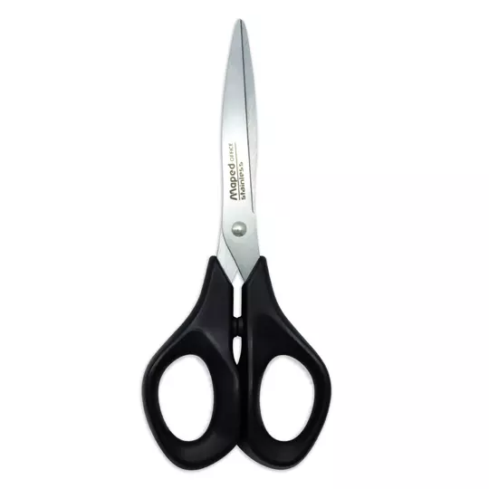 Tijera advanced green Maped de 17 cm  color negro, simétricas