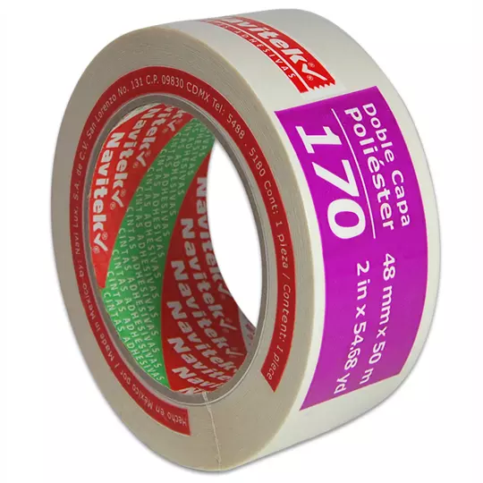 Cinta doble capa poliéster uso 170 Navitek 48 mm x 50 m