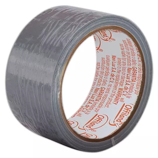 Cinta ducto uso 180 Offiland color plata 48 mm x 10 m