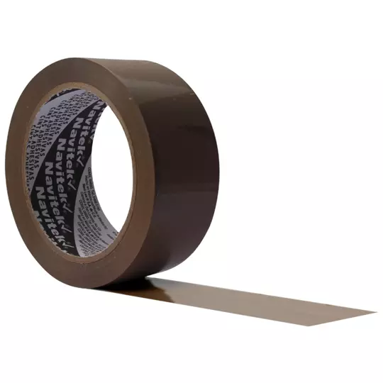 Cinta de empaque uso 100 Navitek canela 48 mm x 100 m empaque con 6 pzas