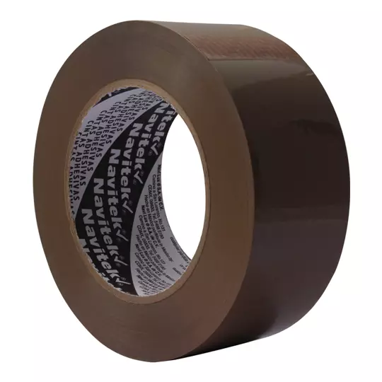 Cinta de empaque uso 100 Navitek canela 48 mm x 150 m empaque con 6 pzas
