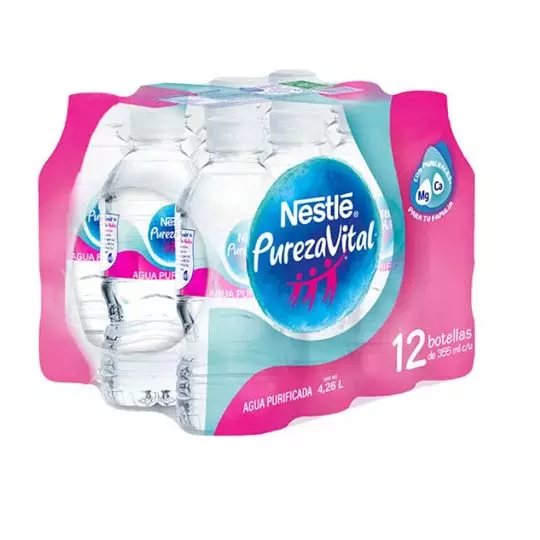 Agua embotellada Pureza Vital 355 ml c/12 pzas