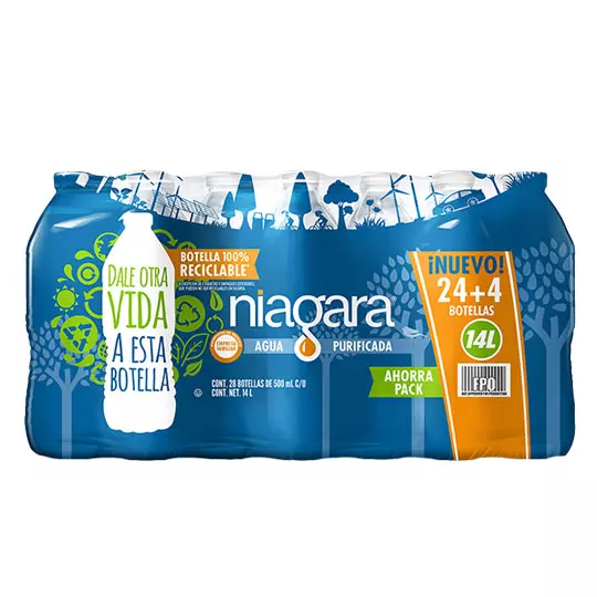 Agua embotellada Niágara de 500ml c/35pz.