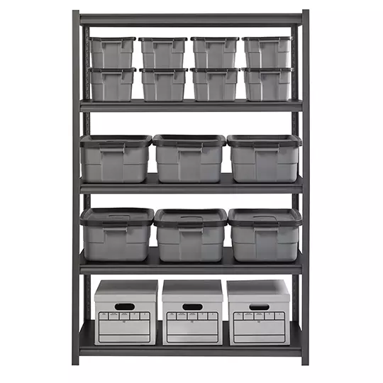 Anaquel de acero IRON HORSE 20998 serie Rivet 3200 5 repisas color gris charcoal