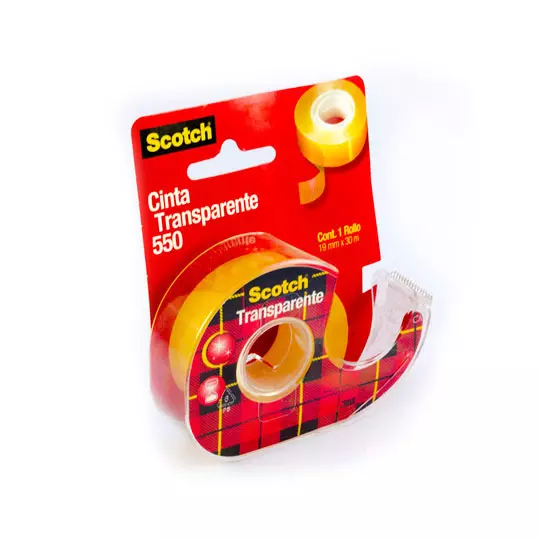 cinta 550 transparente Scotch 3M 19x30 1 pieza con despachador