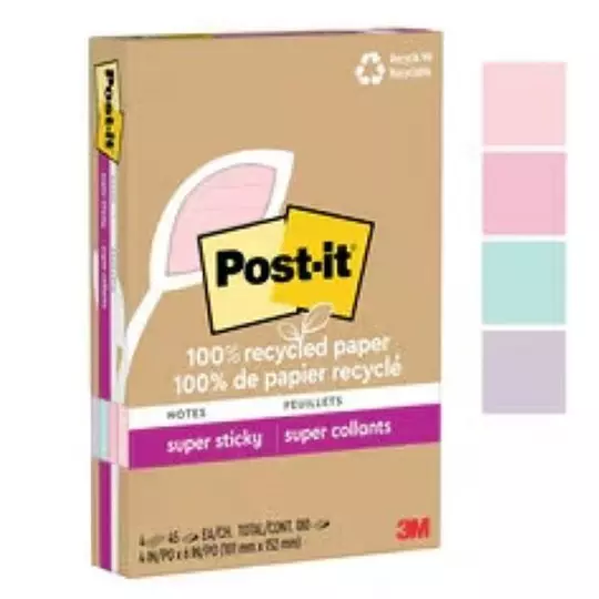 Notas adhesivas Mod 4621R-4SSNRP Post-itrayado 4x6 pulgadas4 blocks con 45 hs