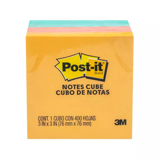 Notas adhesivas Mod. 2018-LA Post-it aqua 3x3 pulgadas 1 block con 400 hojas