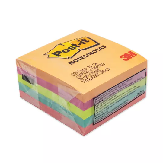 Notas adhesivas Mod. 2072 Post-it capetown 3x3 pulgadas 5 block con 75 hojas cad