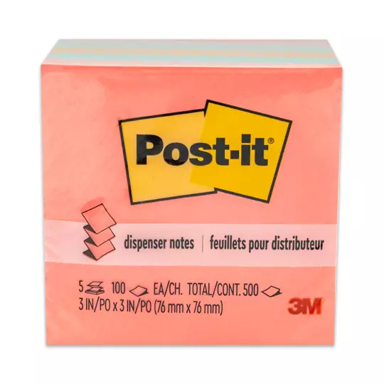 Notas adhesivas Mod. 33015-AN 5 Post-it Pop-up  blocks de colores 3x3 in, 100 ho