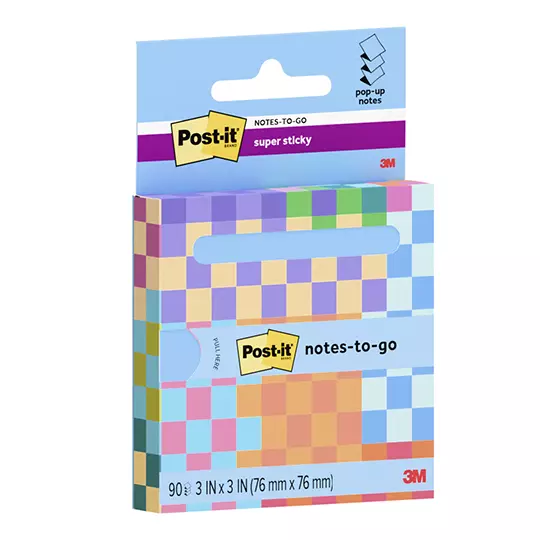 Notas adhesivas Post-It POP-UP Super Sticky 3 X 3 pulg color azul c/90 notas