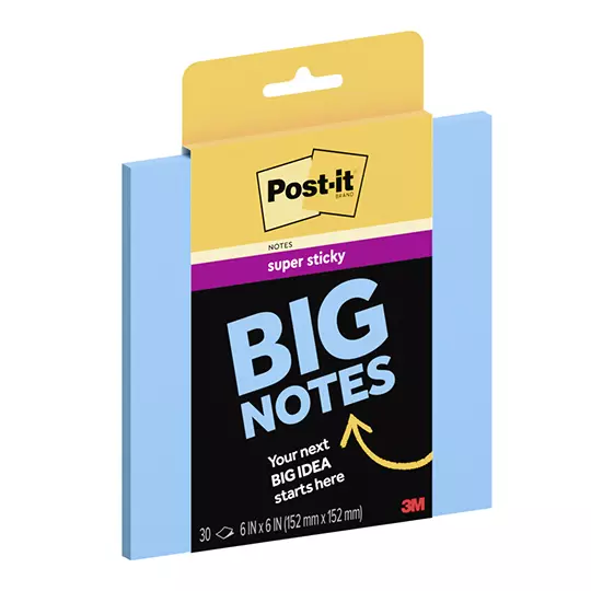 Notas adhesivas Post-It BIG NOTE Super Sticky 6 x 6 pul color lavanda c/30 notas