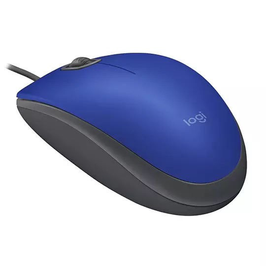Mouse Alámbrico Logitech Óptico M110 Silent  USB 1000DPI Azul