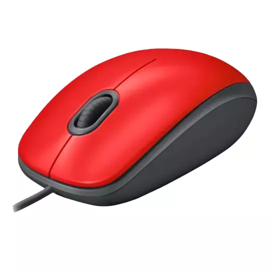 Mouse Logitech Óptico M110 Silent Alámbrico Rojo