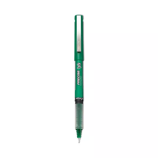 Bolígrafo extra fino Precise V5 Pilot punta rodante, color verde, caja c/12 pzas