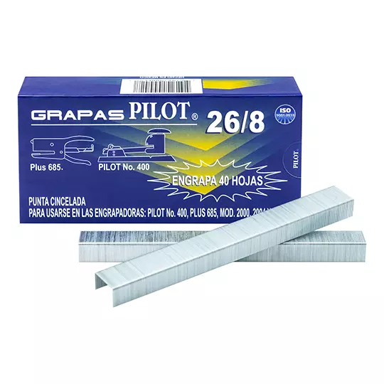 Grapas especiales 26/8 Pilot caja con 5,040 grapas