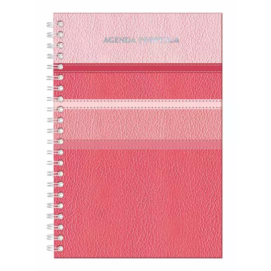 Agenda perpetua Pinos Altos color rosa pasta dura