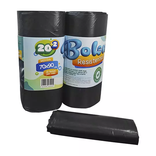 Bolsa mediana con jareta, rollo con 22 bolsas medidas de 70x90 cm