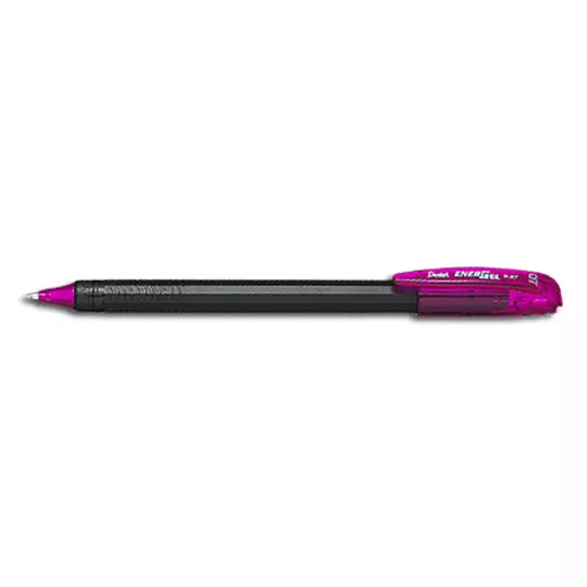 Bolígrafo stick Pentel Energel rosa punto  0.7 mm caja con 12 pz.