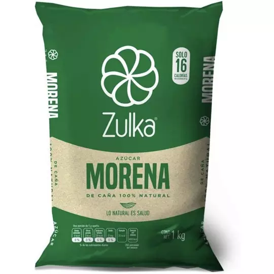 Azúcar morena zulka bolsa de 1 kg.
