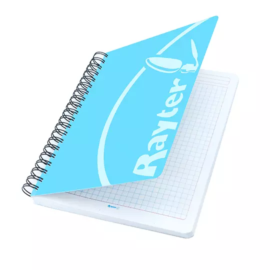 Cuaderno profesional Rayter con cuadro de7 mm, colores surtidos con 200 hojas