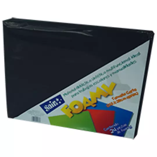 Foamy  saira tamaño carta  negro 24 piezas.