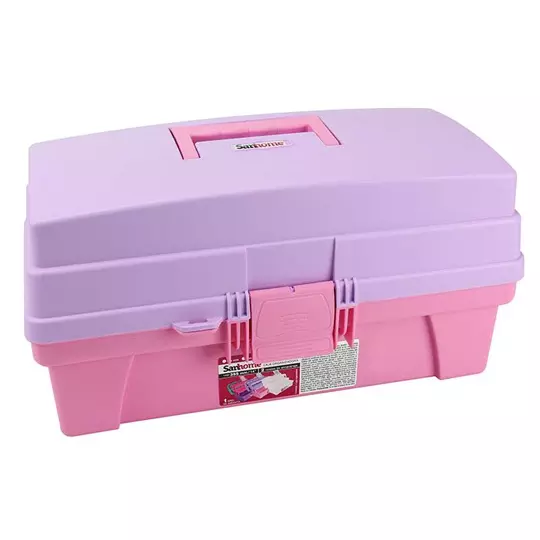Caja Vanity Santul Color lila/rosa de 14"