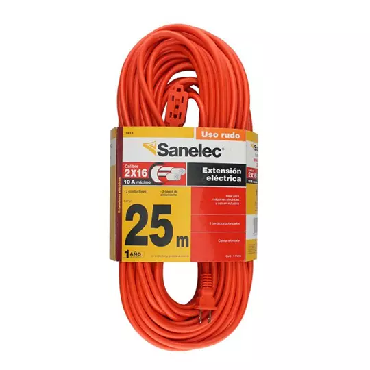 Extensión de uso rudo Santul 25 m naranja 2x16 AWG