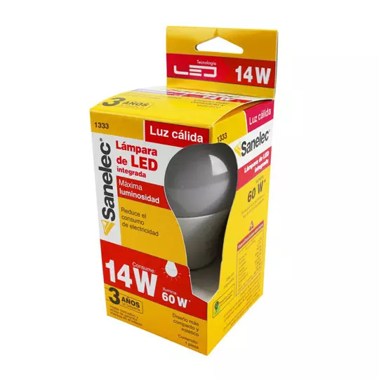 Foco led santul 14 w luz cálida santul.
