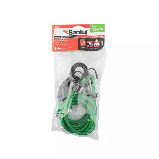 TENSORES AJUSTABLES SANTUL 32' VERDE EGO 2PZAS
