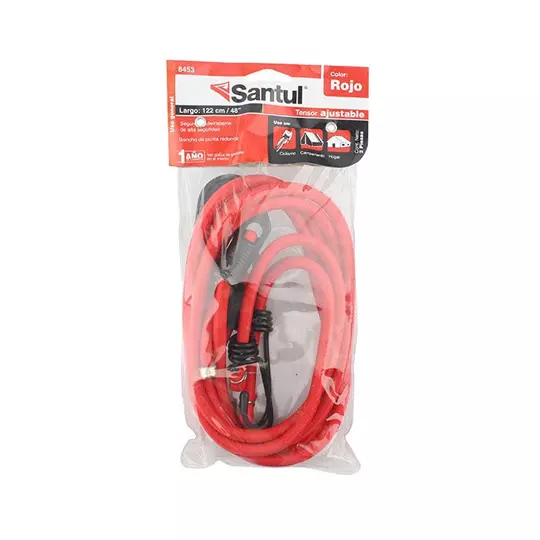 TENSORES AJUSTABLES SANTUL 48" ROJO JGO 2 PZAS
