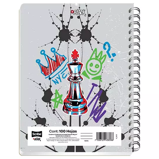 Cuaderno profesional SCRIBE Inblack raya con 100 hojas