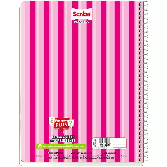 Cuaderno profesional SCRIBE Mega plus blanco con 100 hojas
