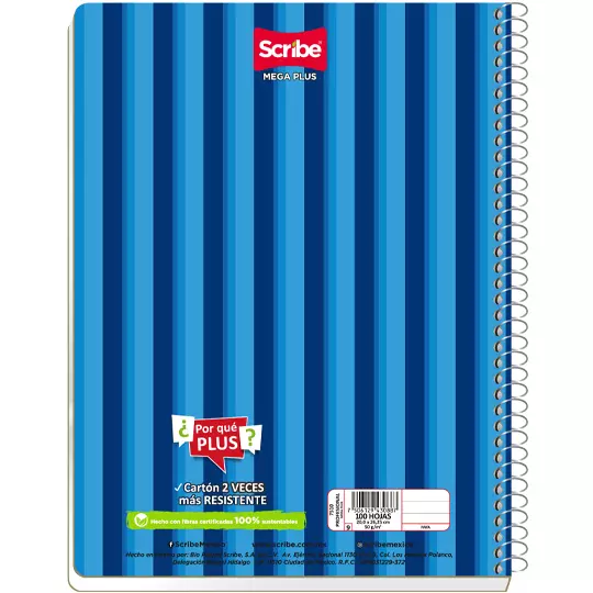 Cuaderno profesional SCRIBE Mega plus cuadro chico (5 mm) con 100 hojas
