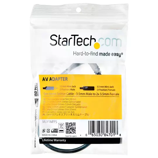 Divisor cable p/audífonos 3.5mm Start.
