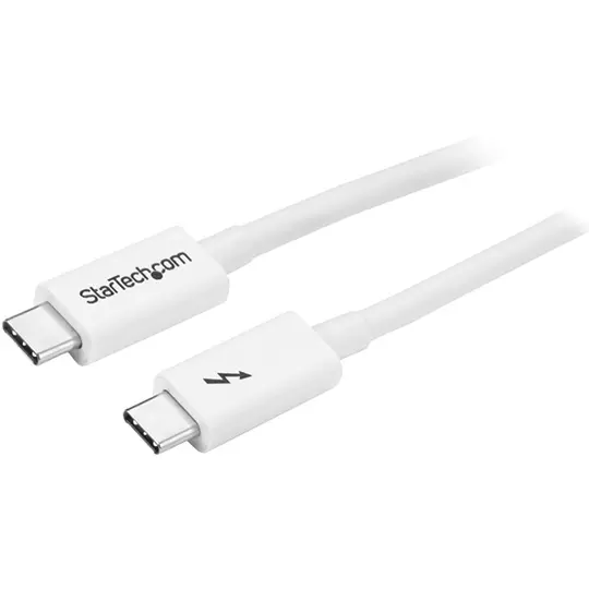 Cable 1m thunderbolt 3 USB C blanco compatible displayport