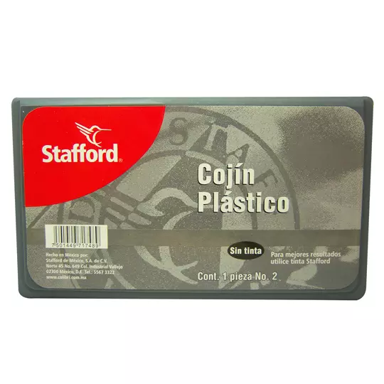 Cojín para sello Stafford estuche plástico No. 2 sin tinta