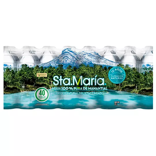 Agua embotellada santa María 500 ml c/40pz