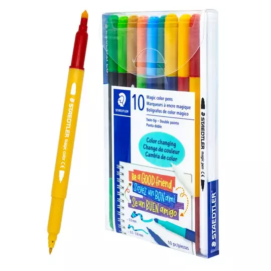 Marcador Mágico Staedtler borrable doble punta estuche con 10 piezas