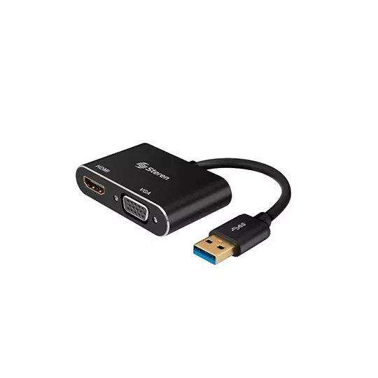 Adaptador STEREN de USB 3.0 a HDMI - VGA.
