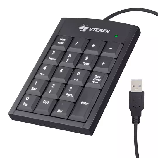 Teclado numérico de usb STEREN 1 pieza.